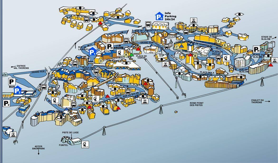 Val Thorens resort map
